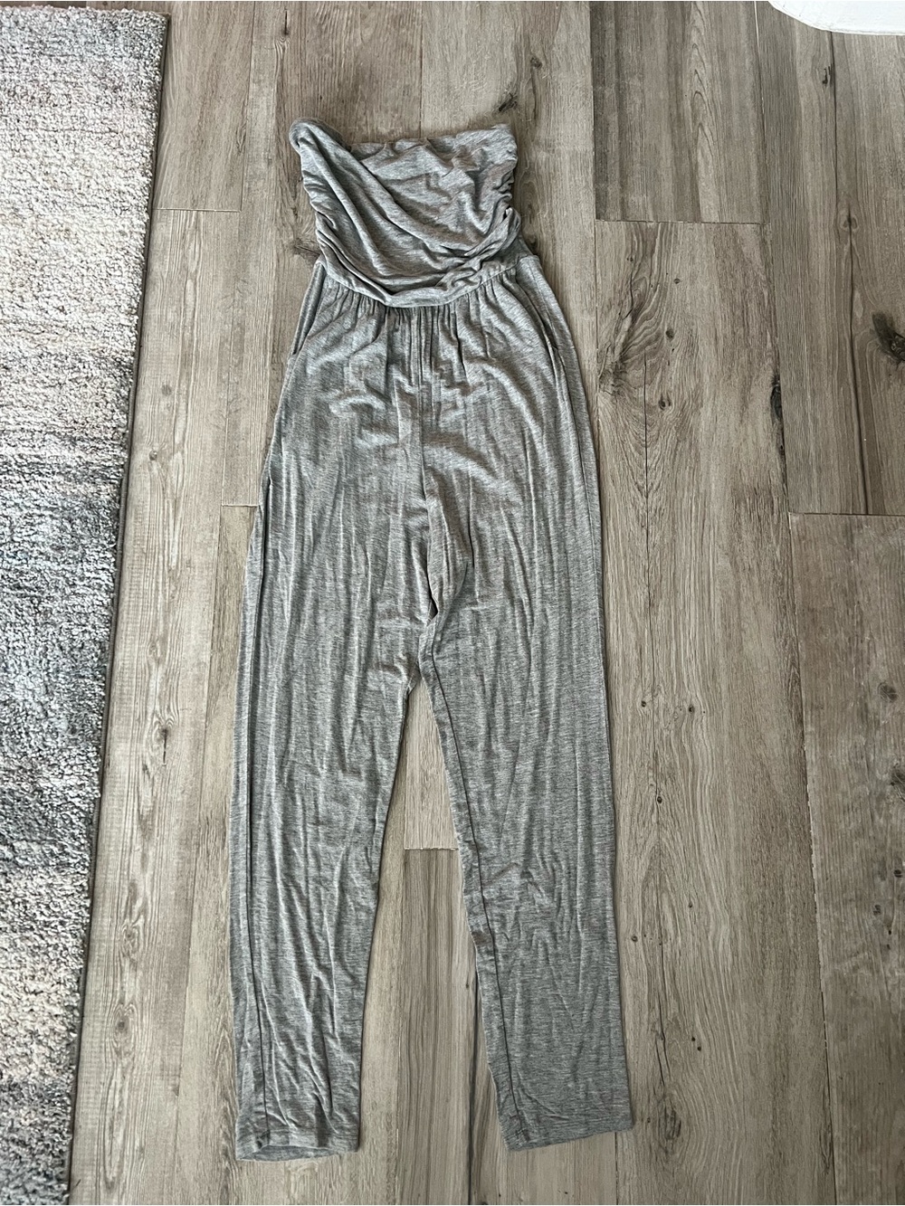 Active USA Strapless Grey Jumpsuit